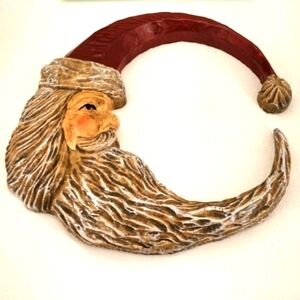 Vintage Santa Moon Wall Decor